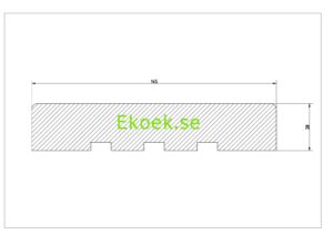 Förkolnade och borstade trallbrädor av termofuru